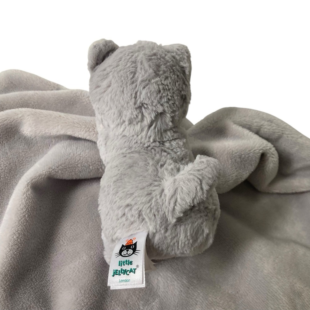 Little Jellycat London Gray Kitty Cat Lovey Baby Security Blanket JCINC2443 - Picture 6 of 12